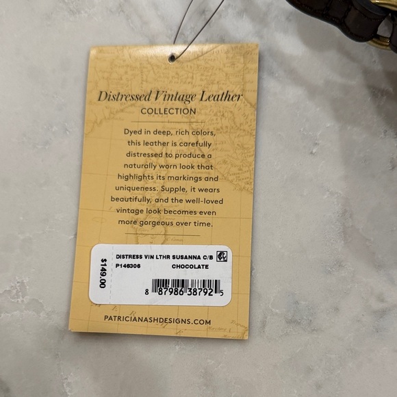 Patricia Nash Dark Brown Leather Crossbody Bag - Picture 7 of 9